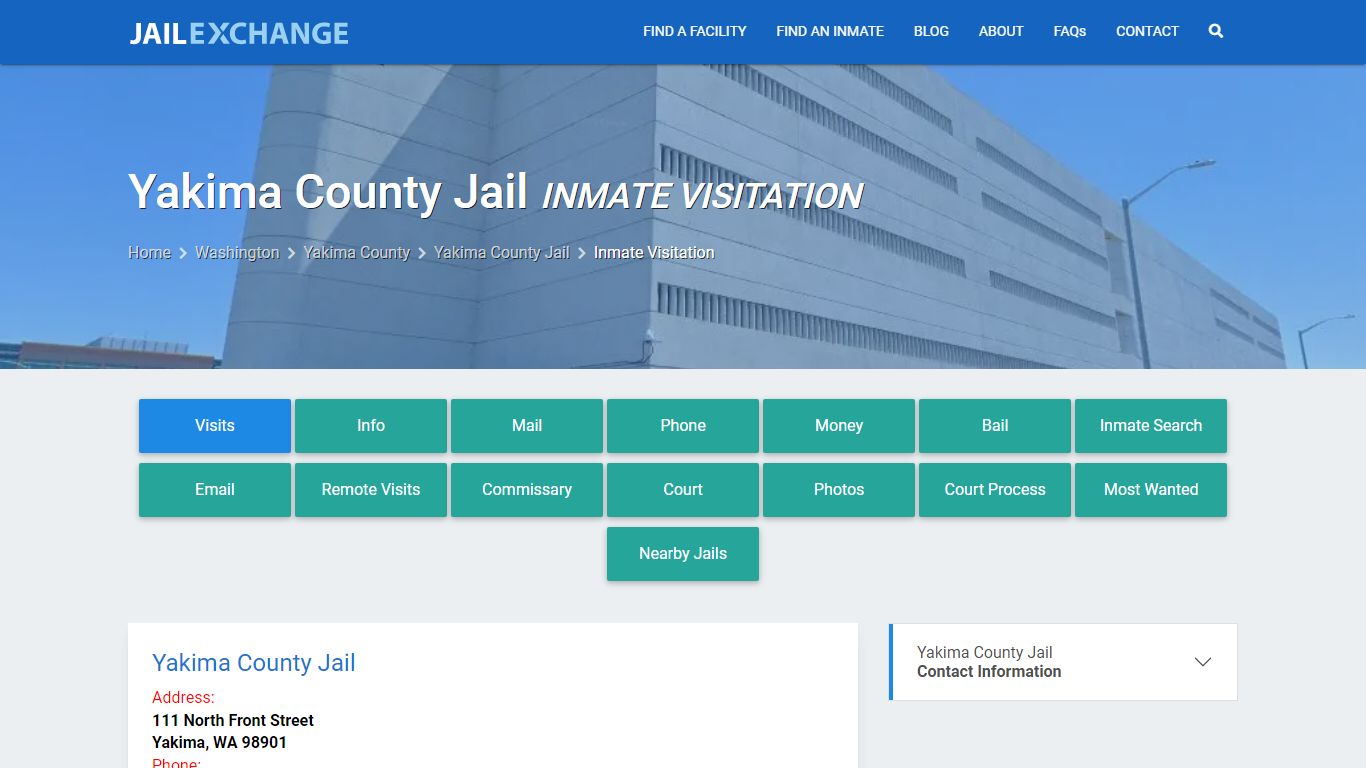 Inmate Visitation - Yakima County Jail, WA - Jail Exchange