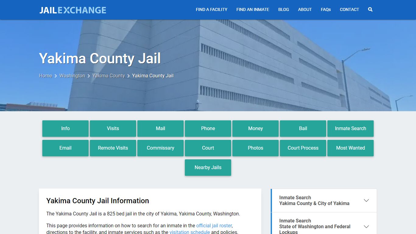 Yakima County Jail, WA Inmate Search, Information
